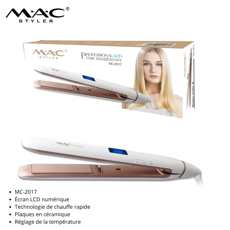 Fer à Lisser professionnel , Ecran LCD mc-2017