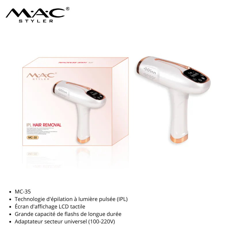 MAC Styler MC-35 – Épilateur à Lumière Pulsée (IPL) avec Écran LCD