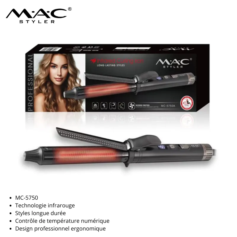 Fer à boucler infrarouge MAC Styler – Résultat professionnel et tenue longue durée mc-5750 