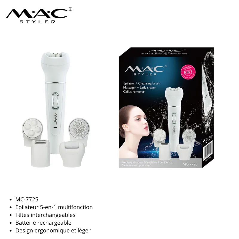 Épilateur Électrique 5-en-1 M•A•C Styler MC-7725
