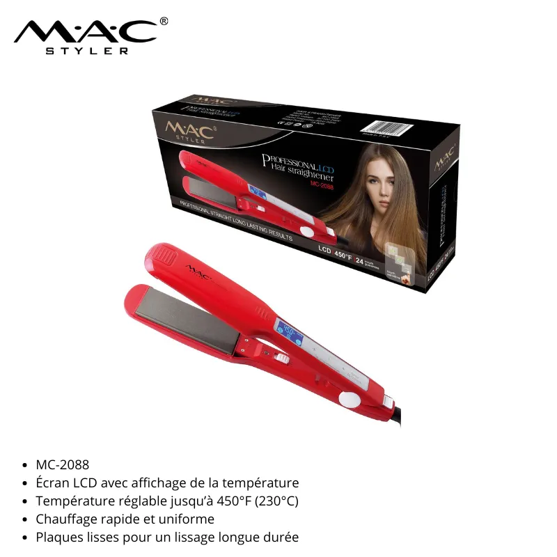 Lisseur Professionnel LCD Haute Performance – Modèle MC-2088