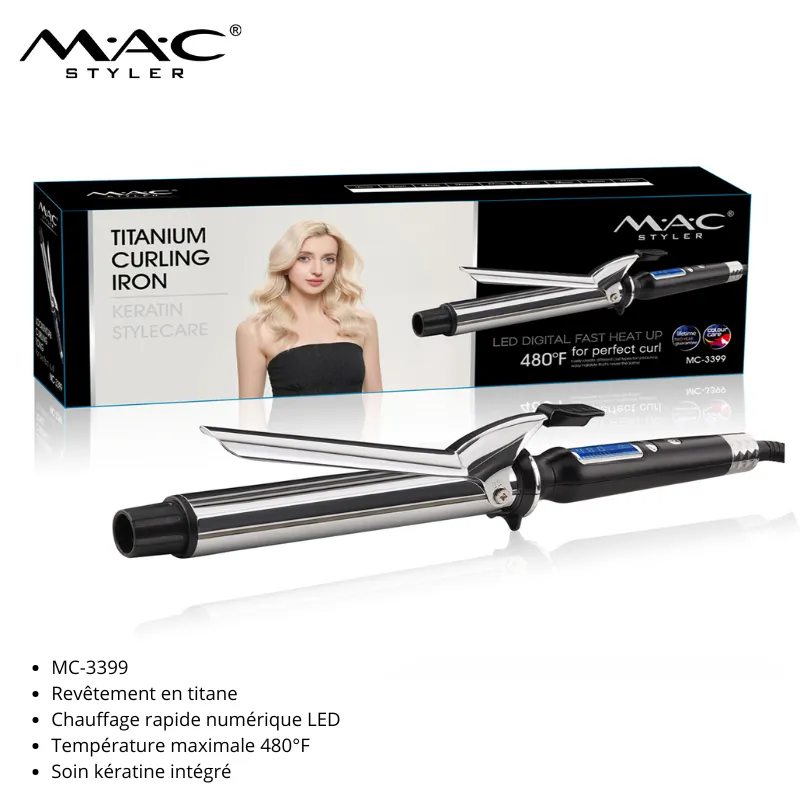 Boucleur en Titane avec Technologie Keratin Care