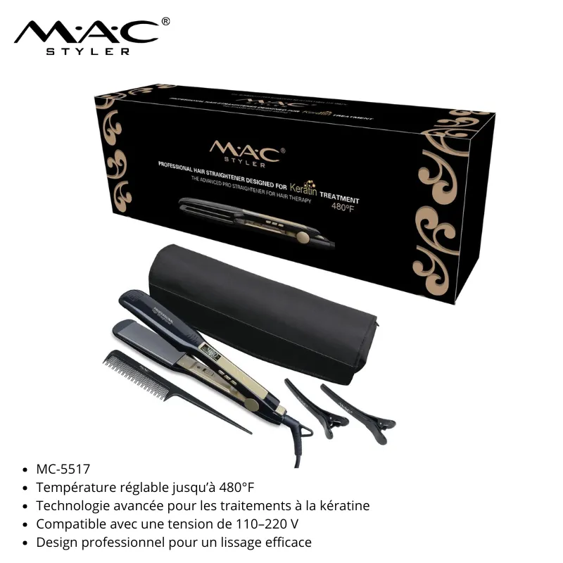 **Lisseur Professionnel MAC Styler MC-5517 – 480°F**